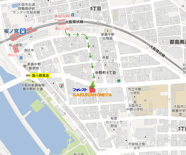 フォレストSAKURANOMIYAの地図